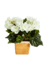 Kunst Stengel Begonia Bush White 20 cm
