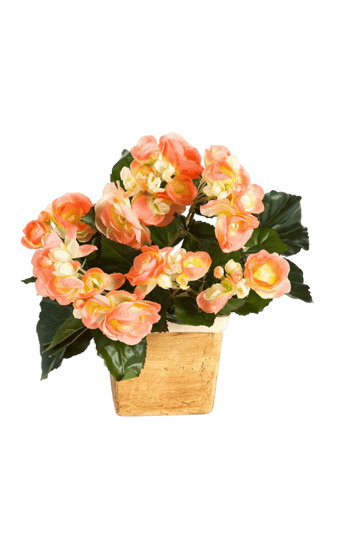 Kunst Stengel Begonia Bush Orange 20 cm